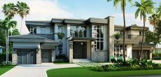 front rendering artistic landscaping